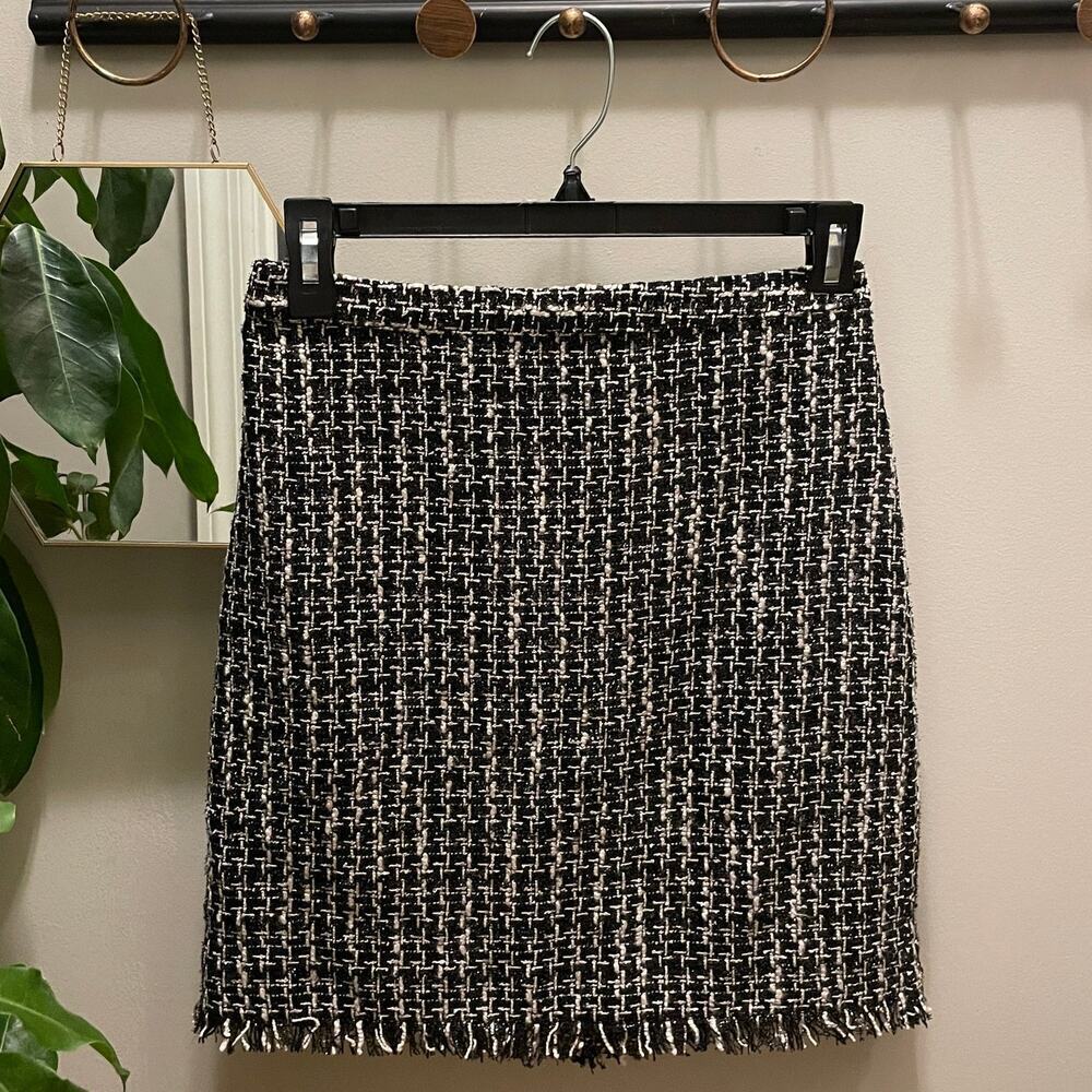 House of Harlow S Tweed Skirt | Revolve, Textured, Back Zip MSRP $298 NWOT